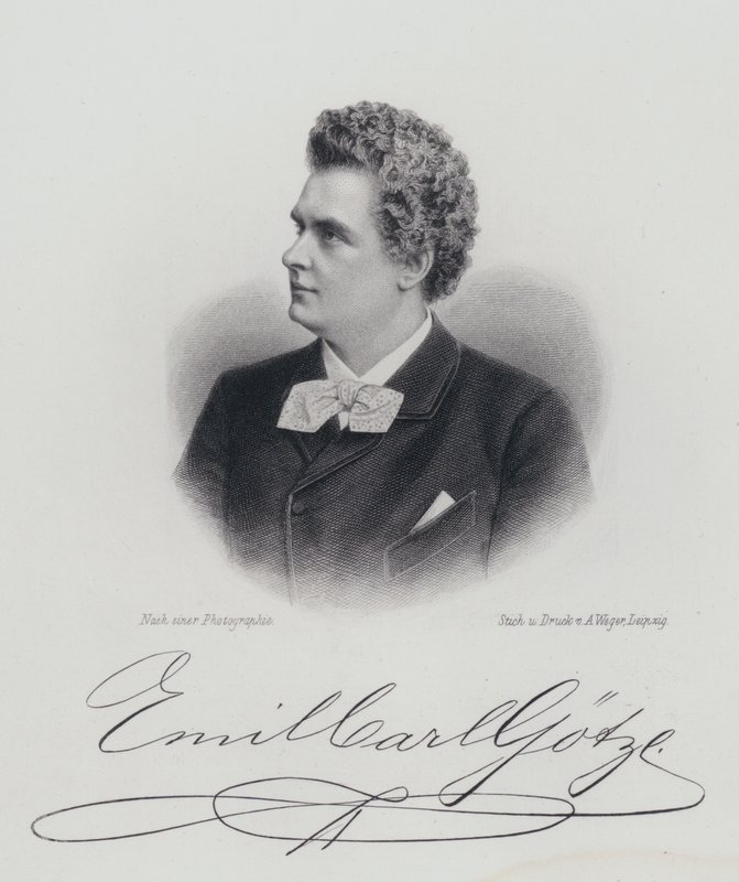 Emil Goetze , tysk operasanger (gravering) av German School