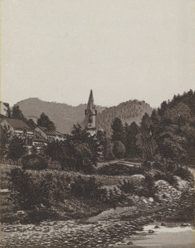 Evangelisk kirke (litho) av German School
