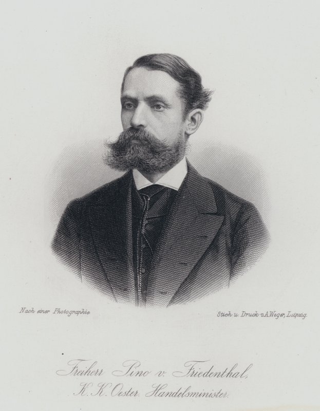 Felix Pino von Friedenthal , østerriksk embetsmann og politiker (gravering) av German School