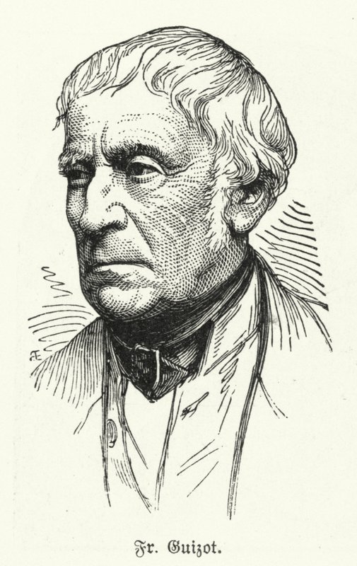 Francois Guizot , fransk historiker og statsmann (litho) av German School