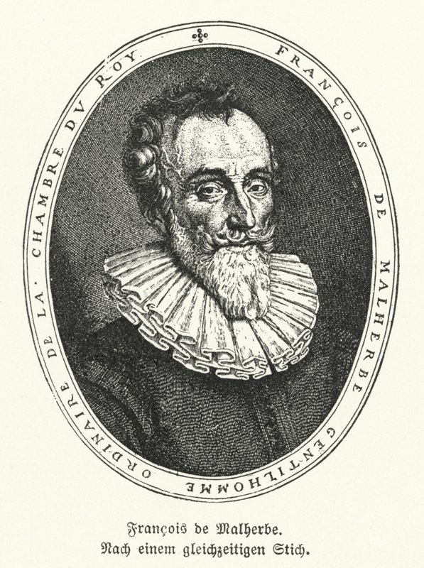 Francois de Malherbe , fransk poet og oversetter (litho) av German School