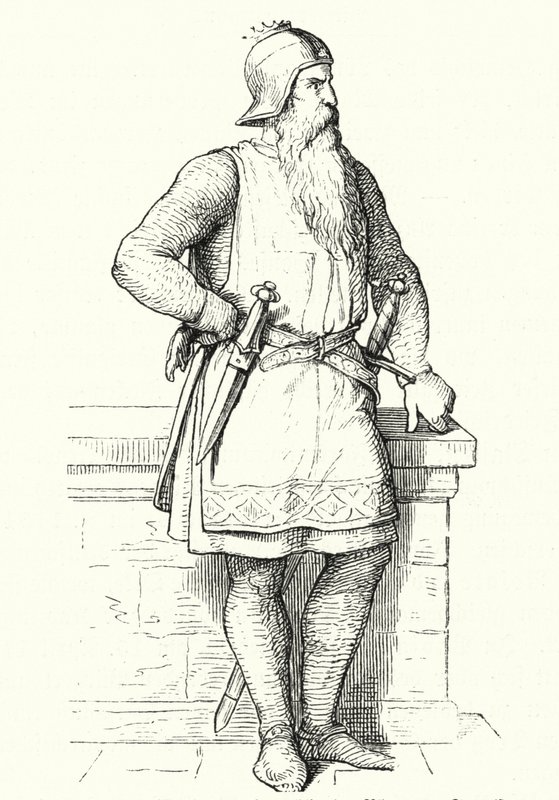 Frederick Barbarossa, konge av Tyskland og Italia og den hellige romerske keiser (gravering) av German School