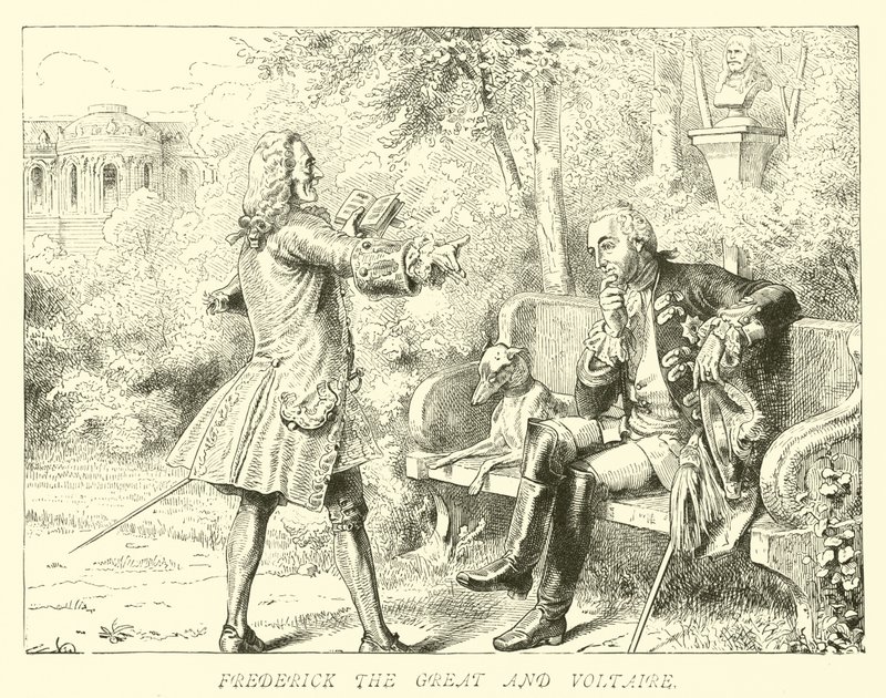 Fredrik den store og Voltaire av German School