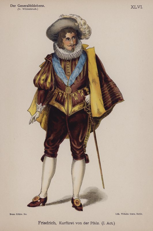 Friedrich, hertug av Pfalz, fra Der Generalfeldoberst av Ernst von Wildenbruch (farge litho) av German School