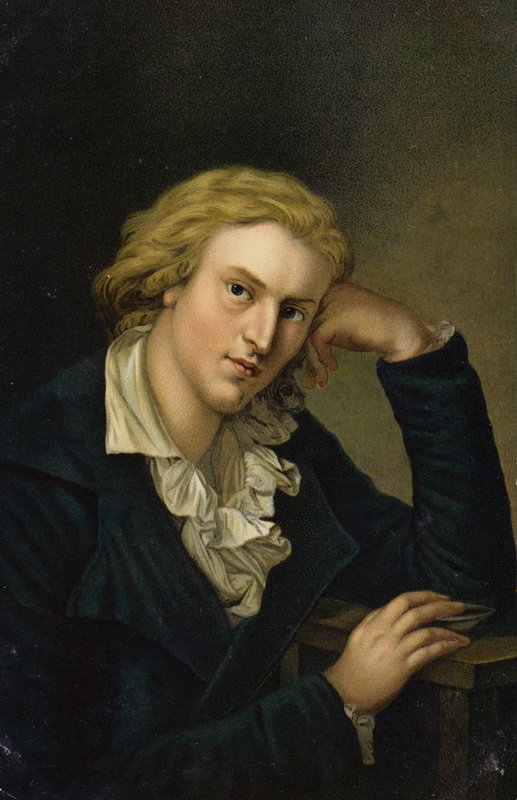 Friedrich von Schiller (1759–1805), tysk poet, filosof, historiker og dramatiker (kromolito) av German School