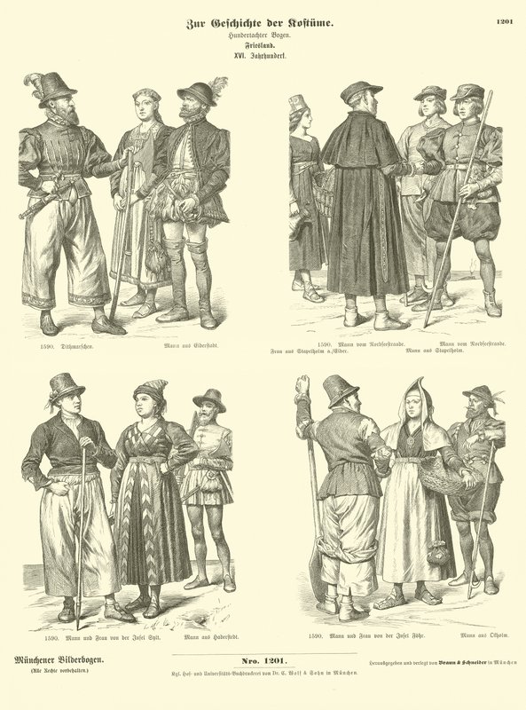 Frisiske kostymer, 1500-tallet av German School