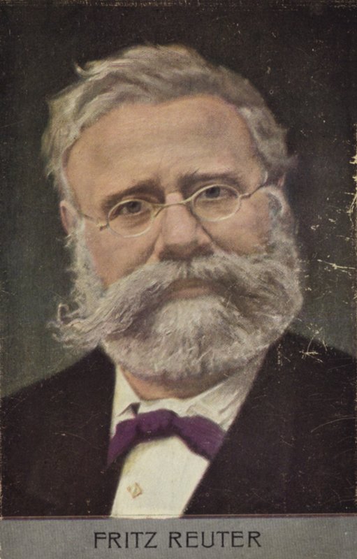 Fritz Reuter (1810–1874), tysk forfatter (fargelitografi) av German School