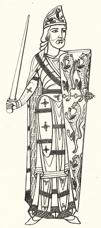 Geoffrey Plantagenet, greve av Anjou (gravering) av German School