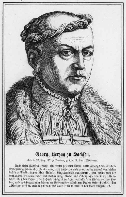 George, hertug av Sachsen (gravering) av German School