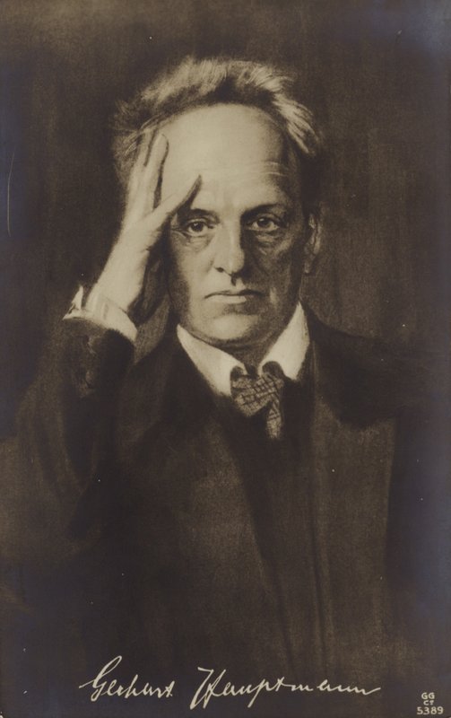 Gerhard Hauptmann (1862–1946), tysk dramatiker og romanforfatter (lito) av German School