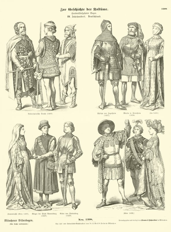 Tyske kostymer, 1400-tallet av German School