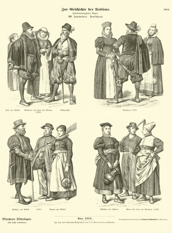Tyske kostymer, 1500-tallet av German School