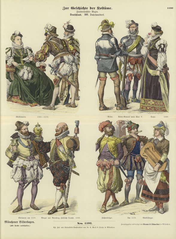 Tyske kostymer, 1500-tallet av German School