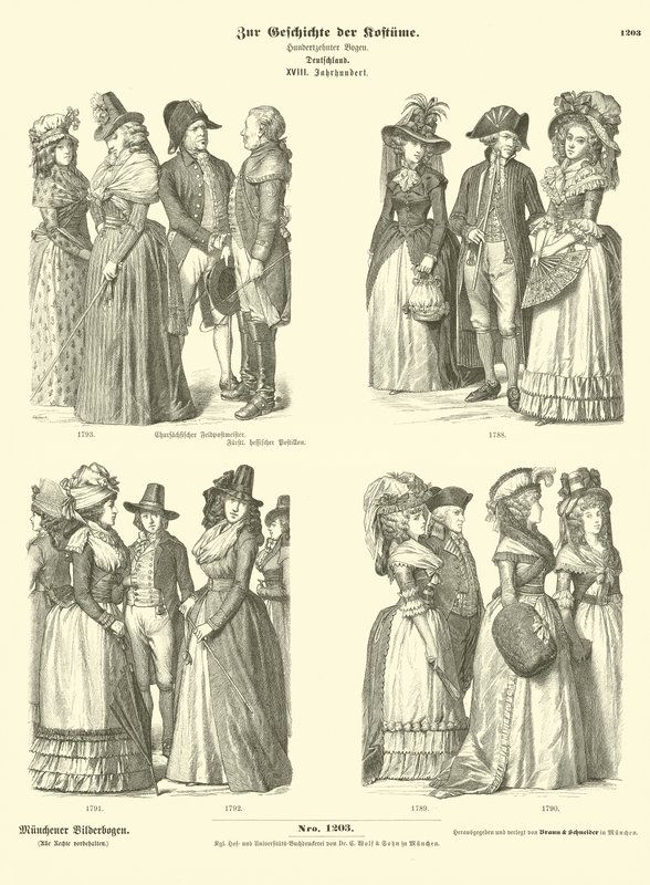 Tyske kostymer, 1700-tallet av German School