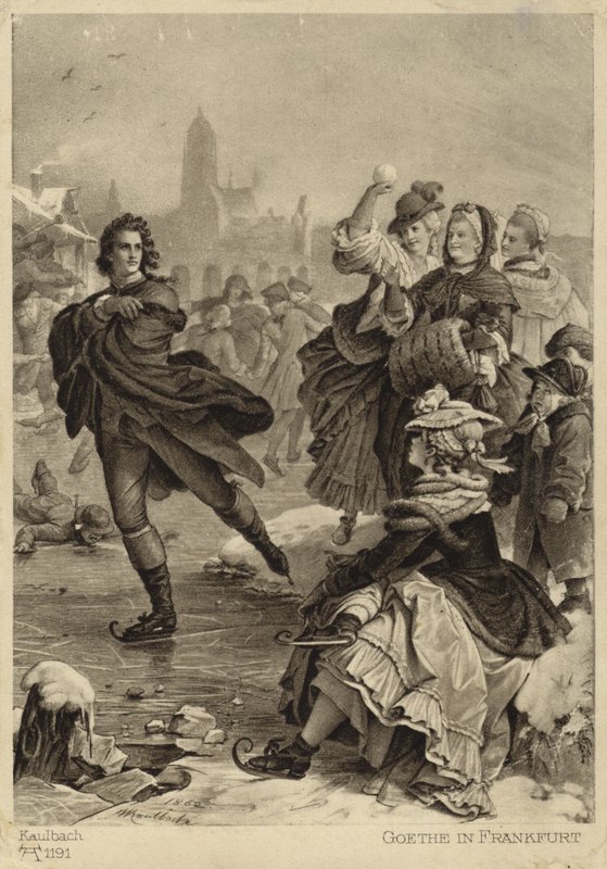 Goethe i Frankfurt (litografi) av German School