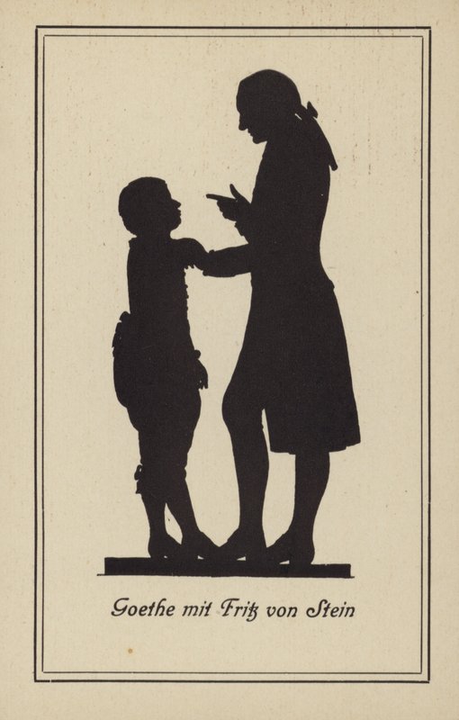 Goethe med Fritz von Stein (lito) av German School