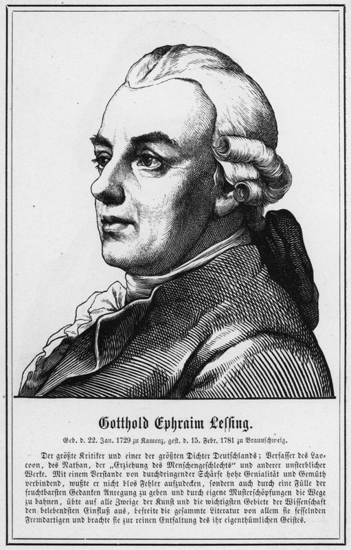 Gotthold Ephraim Lessing (gravering) av German School