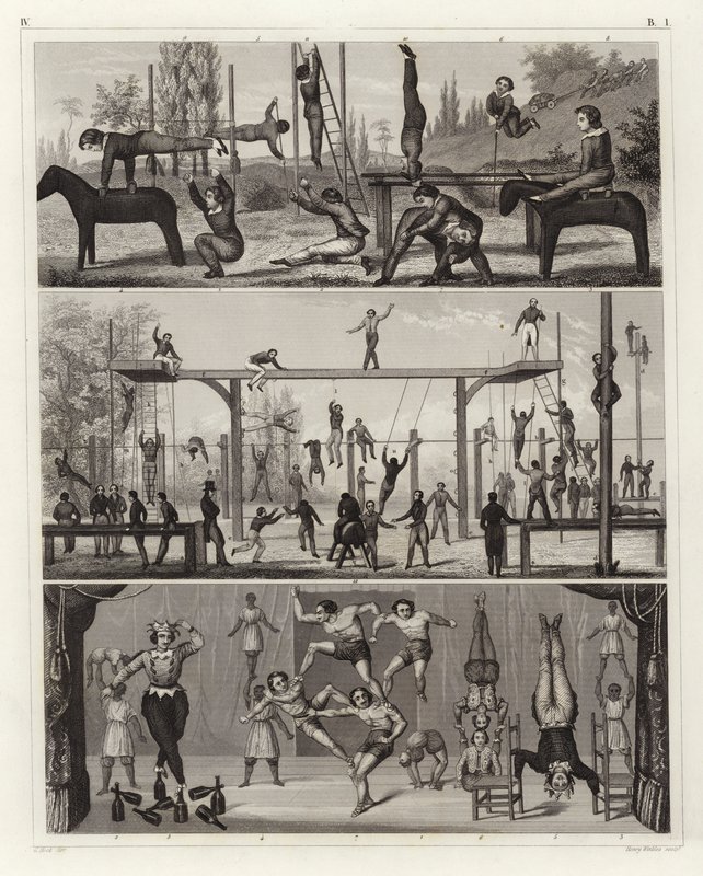 Gymnastikk og akrobatikk (gravering) av German School