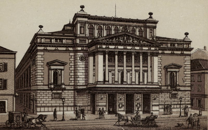 Hamburg: Stadt-Theater, Teatret (litho) av German School