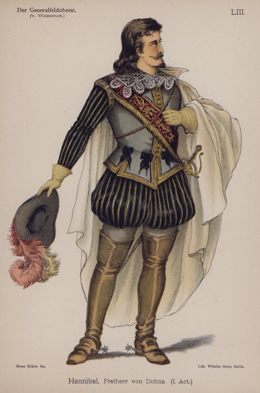 Hannibal, Freiherr von Dohna, fra Der Generalfeldoberst av Ernst von Wildenbruch (farge litho) av German School