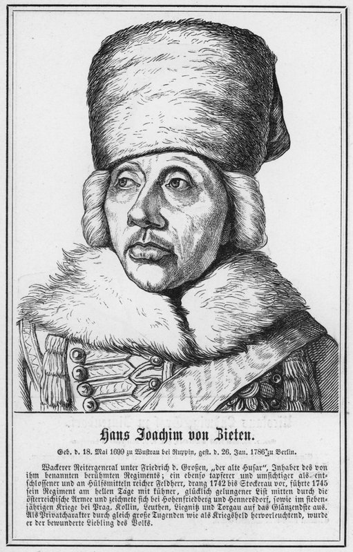 Hans Joachim von Zieten (gravering) av German School