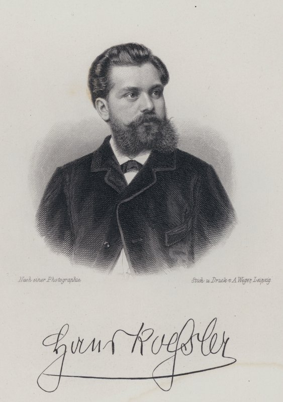 Hans von Koessler , tysk, komponist, dirigent og musikklærer (gravering) av German School