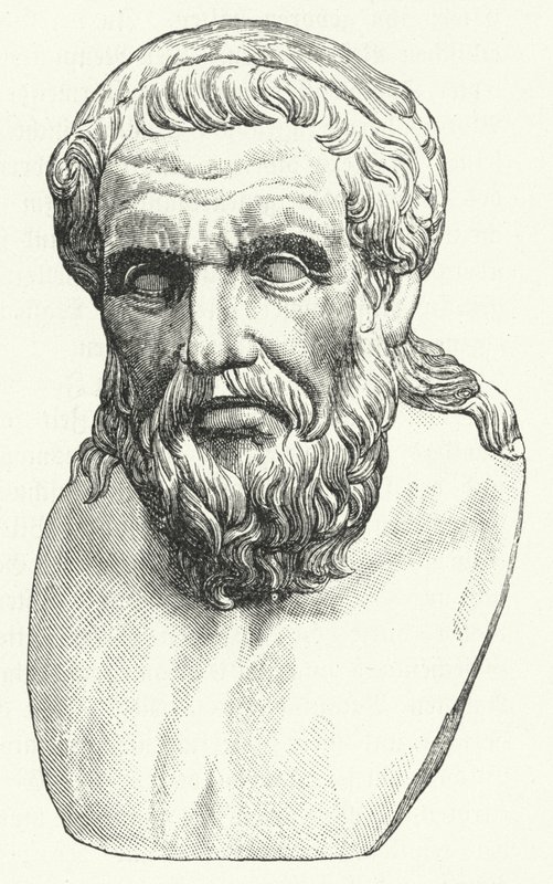 Leder for den romerske filosofen Apollonius av Tyana (gravering) av German School