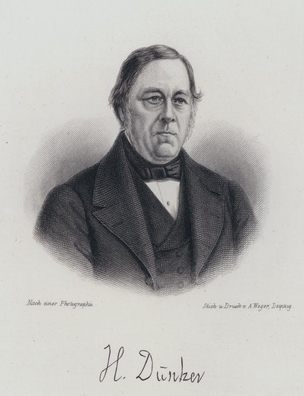 Heinrich Duentzer , tysk filolog og litteraturhistoriker (gravering) av German School