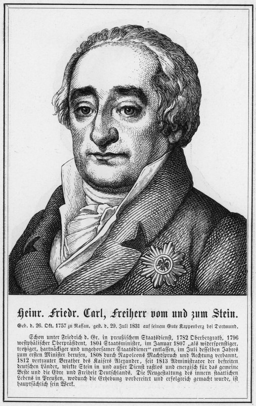 Heinrich Friedrich Carl, Freiherr von und zum Stein (gravering) av German School