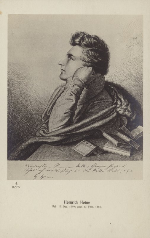 Heinrich Heine (1797–1856), tysk poet (litografi) av German School