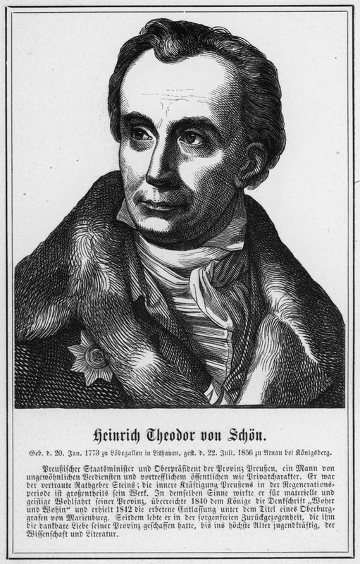 Heinrich Theodor von Schon (gravering) av German School