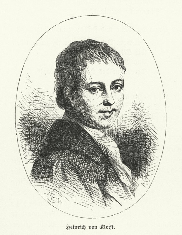 Heinrich von Kleist , tysk poet, dramatiker, romanforfatter og novelleforfatter (litho) av German School
