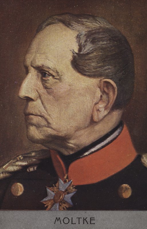 Helmuth von Moltke den eldste , tysk feltmarskalk (farge litho) av German School