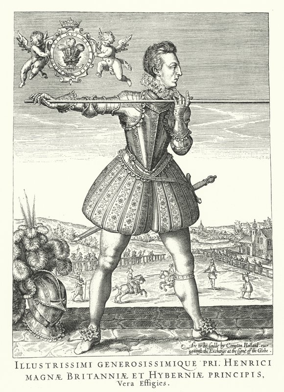 Henry Frederick, prins av Wales, eldste sønn av kong James I av England (gravering) av German School