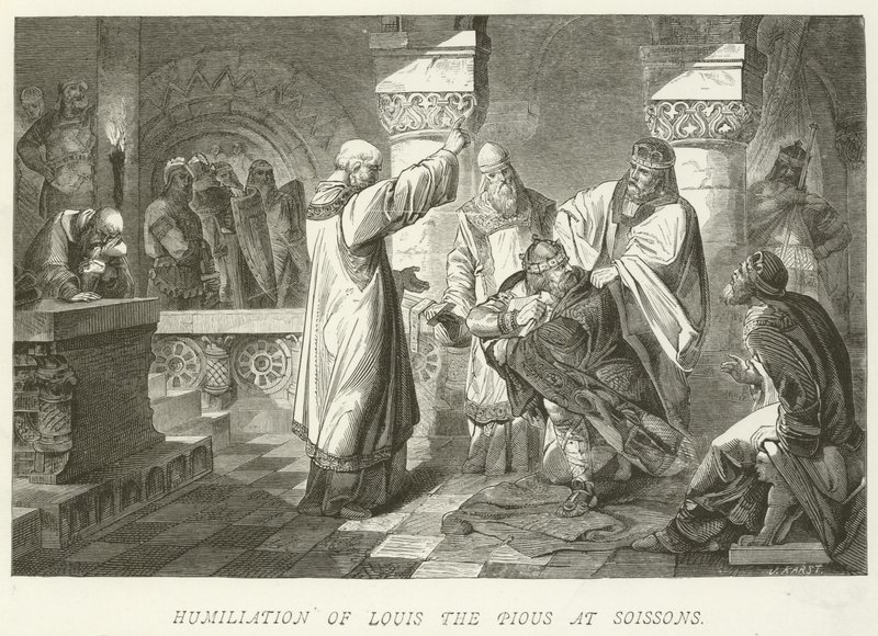 Ydmykelse av Ludvig den fromme ved Soissons av German School