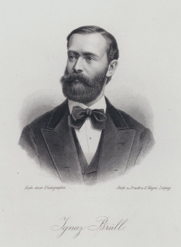 Ignaz Brull , moraviskfødt østerriksk pianist og komponist (gravering) av German School