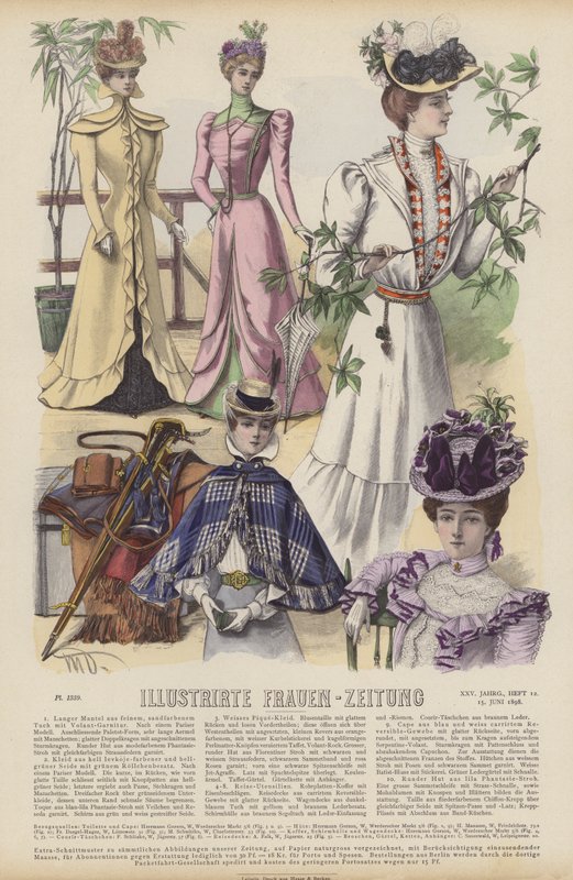 Illustrasjon for Illustrirte Frauen-Zeitung (farge litho) av German School