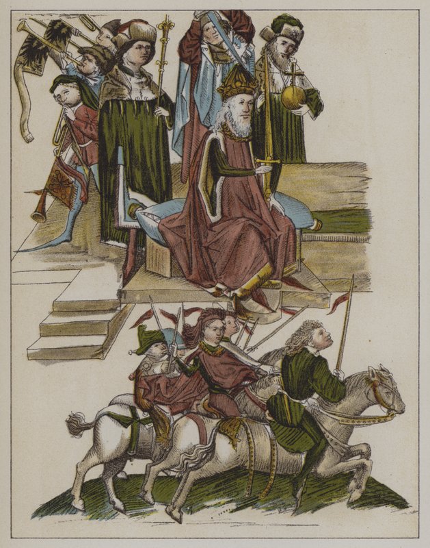 Investitur av Frederick I av huset til Hohenzollern som kurfyrst av Brandenburg ved konsilet i Constance, 18. april 1417 av German School
