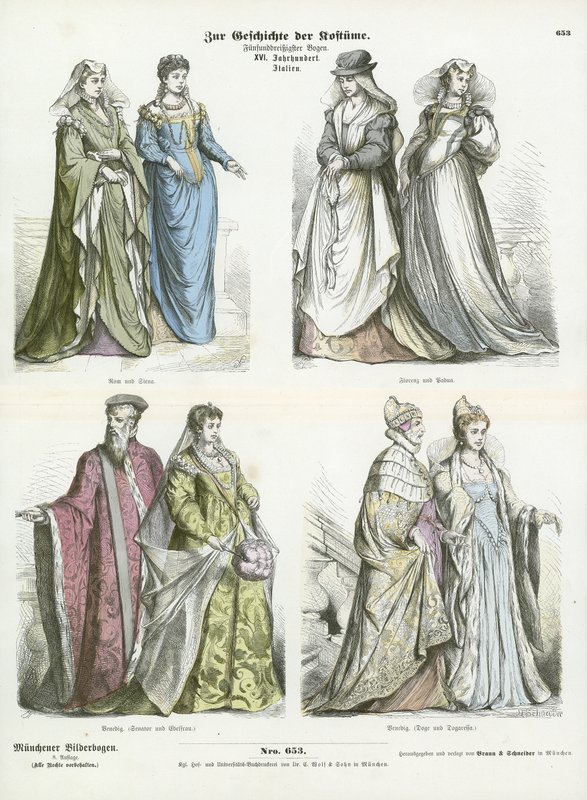 Italienske kostymer, 1500-tallet av German School