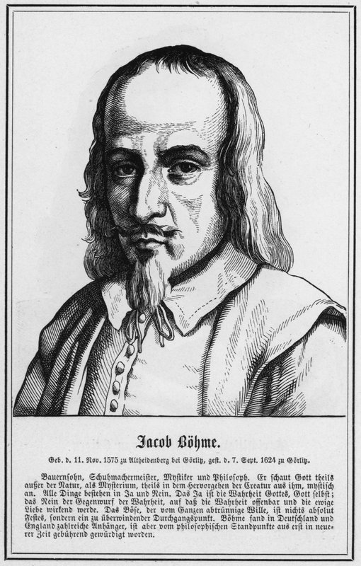 Jacob Bohme (gravering) av German School