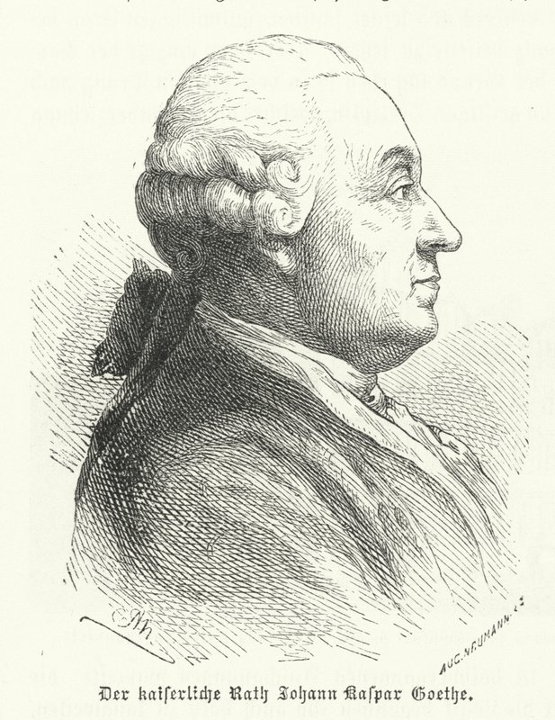 Johann Caspar Goethe, far til den tyske forfatteren Johann Wolfgang von Goethe (gravering) av German School