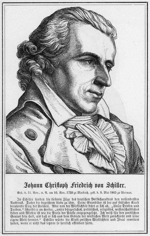 Johann Christoph Friedrich von Schiller (gravering) av German School