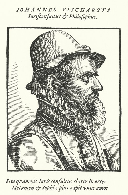 Johann Fischart , tysk satiriker og publicist (gravering) av German School