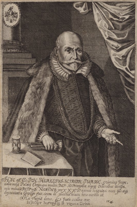 Johann Herel , tysk jurist (gravering) av German School