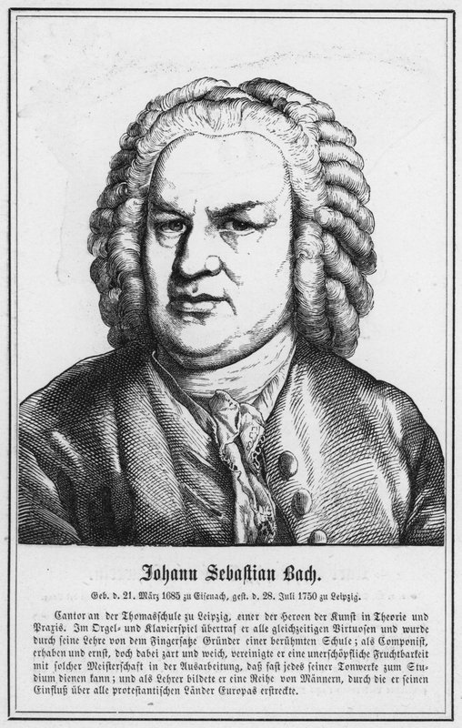 Johann Sebastian Bach (gravering) av German School
