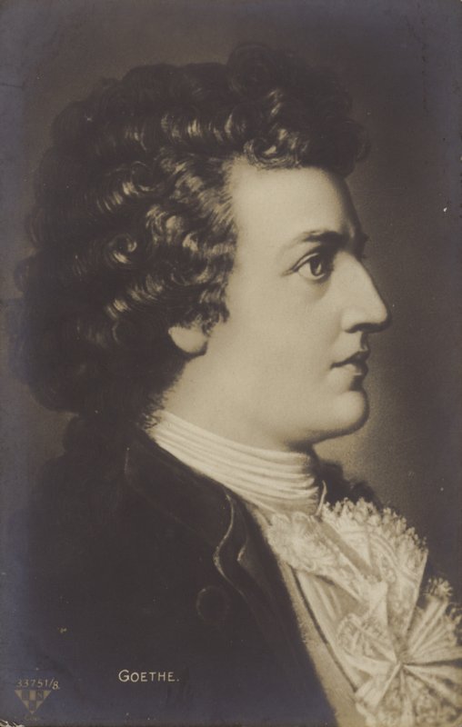Johann Wolfgang von Goethe (1749–1832), tysk poet, romanforfatter og dramatiker (litografi) av German School