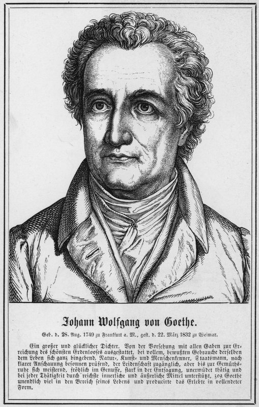 Johann Wolfgang von Goethe (gravering) av German School
