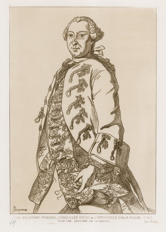 John Sigismund Pfinzing, statsråd for keiserinnen av Tyskland, 1763 av German School