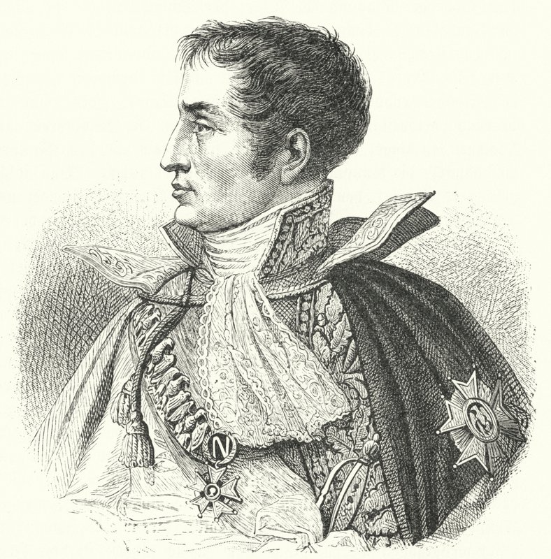 Joseph Bonaparte, konge av Spania som Joseph I (gravering) av German School