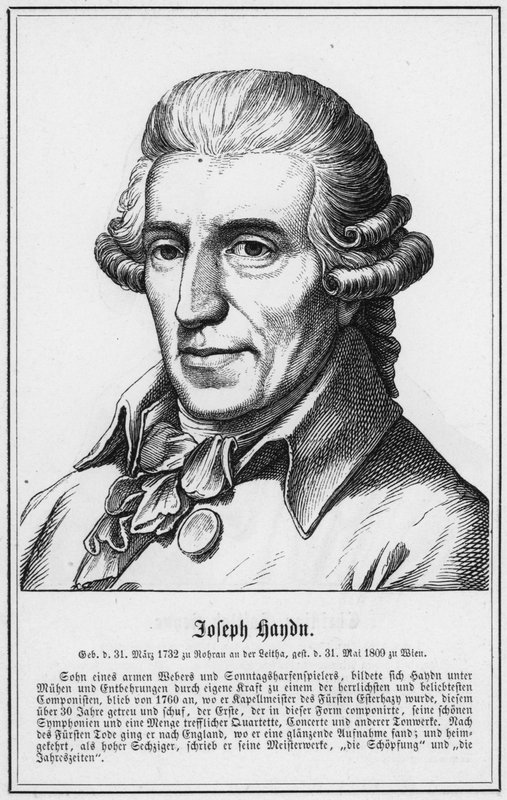 Joseph Haydn (gravering) av German School
